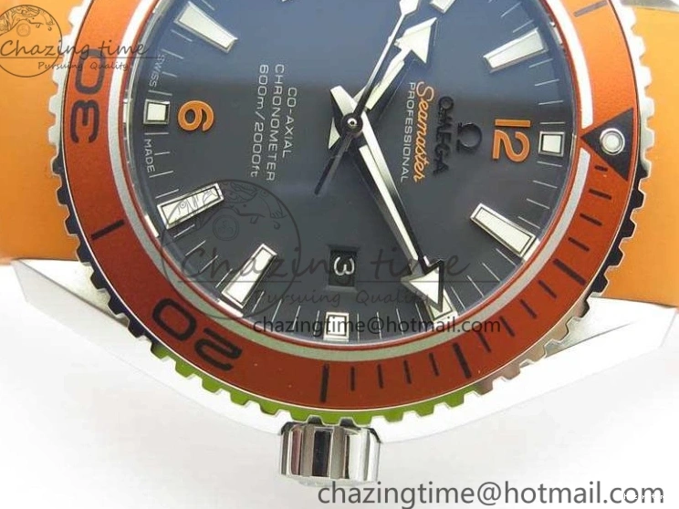 0217 UrbanStyle Planet Ocean Pro Orange Bezel 45mm OMF 1:1 Best Edition On Rubber Strap A8500 (Black Balance Wheel) 8138